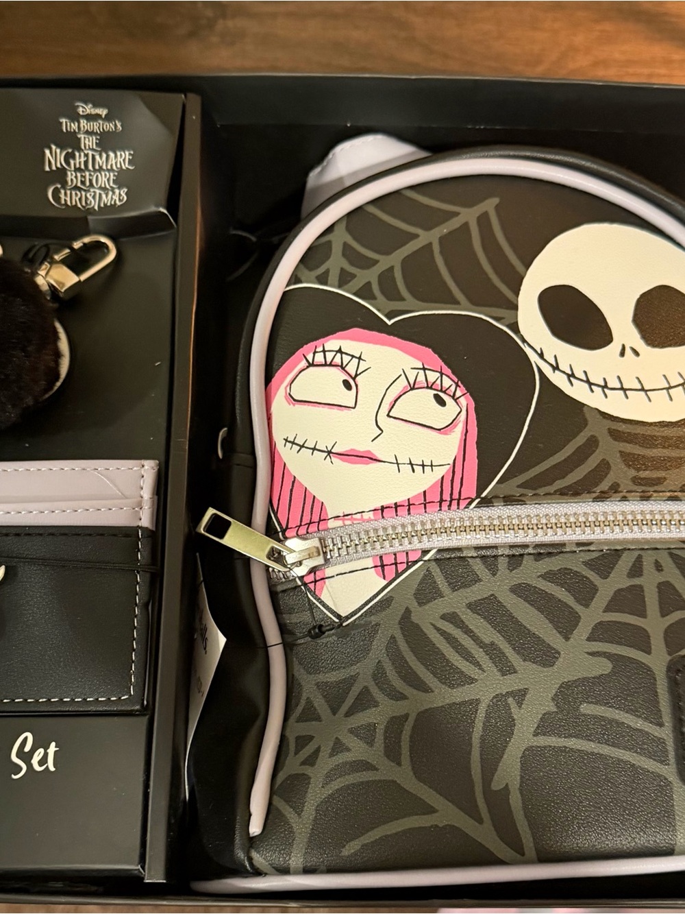 The Nightmare Before Christmas Sally & Jack Mini Backpack - Black/Pink